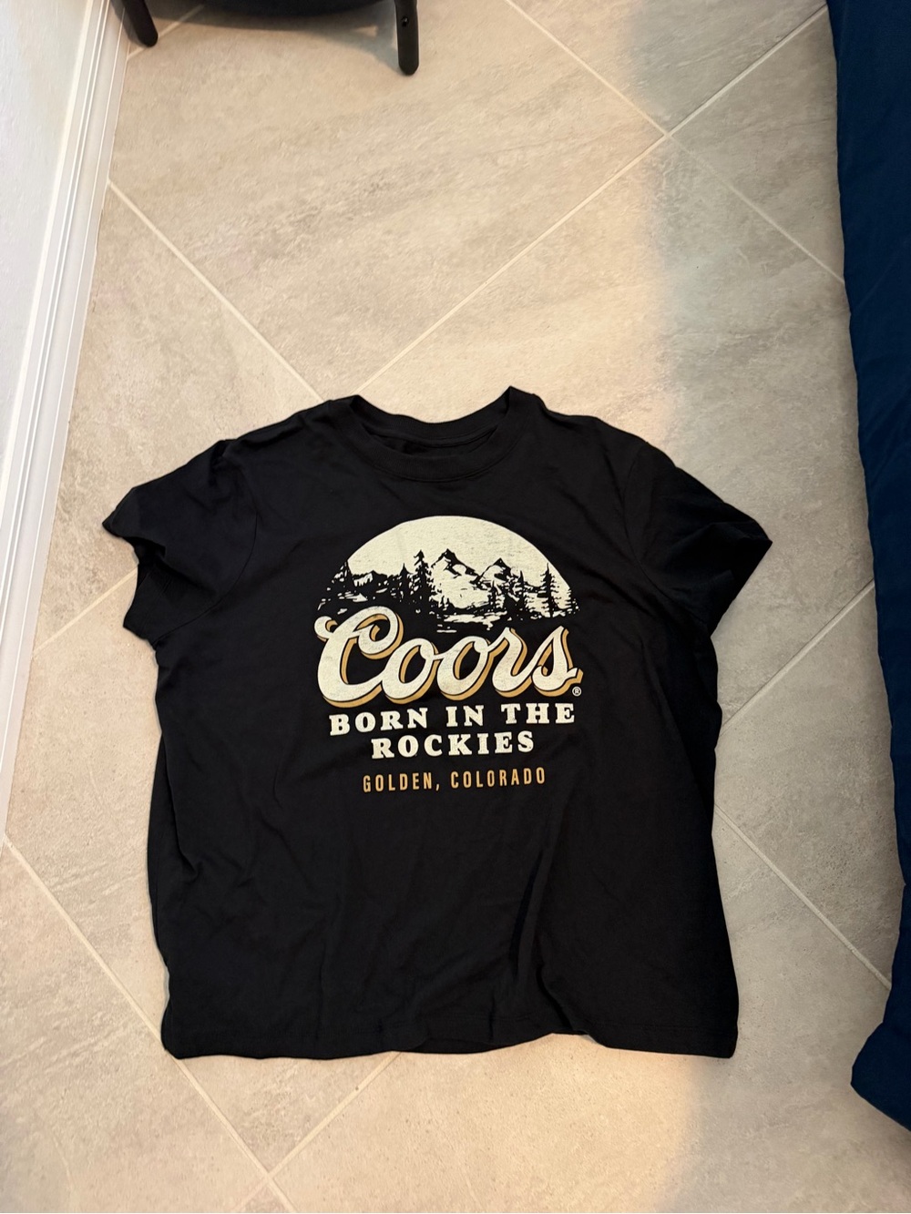 Coors 'Born in the Rockies' Black Graphic Tee